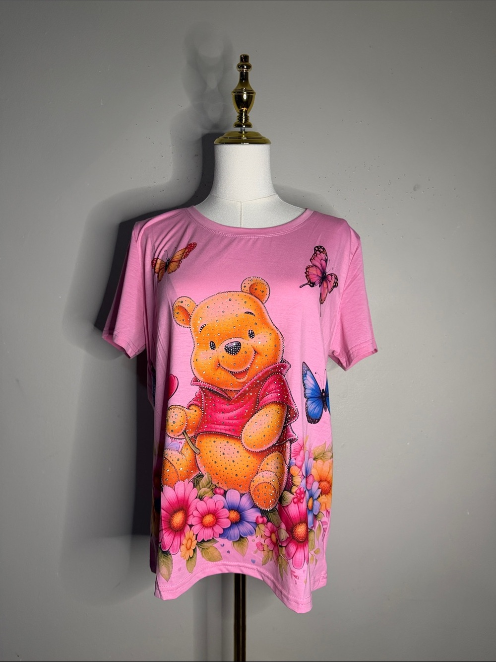 Pink Kids' Winnie Bear Graphic Tee